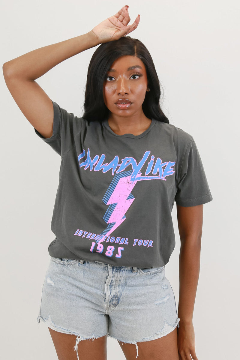Unladylike Tour Garment Dyed Oversized Tee