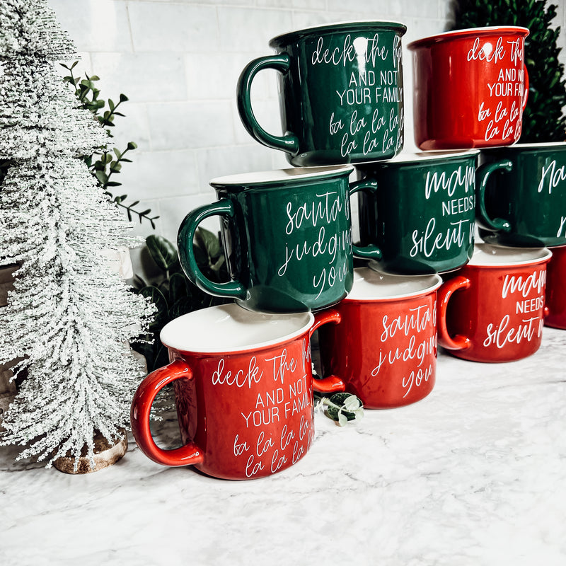 Mama Needs a Silent Night Green Mug