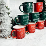 Naughty Nice Red Glazed Holiday Mug